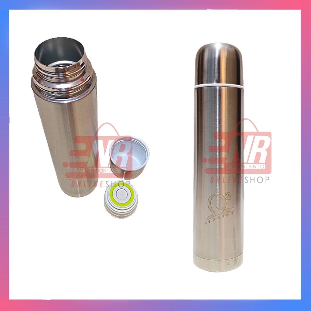 Termos Stainless 1 Liter / Termos Panas Dingin / Thermos Tahan Lama / Thermos Q2 6100