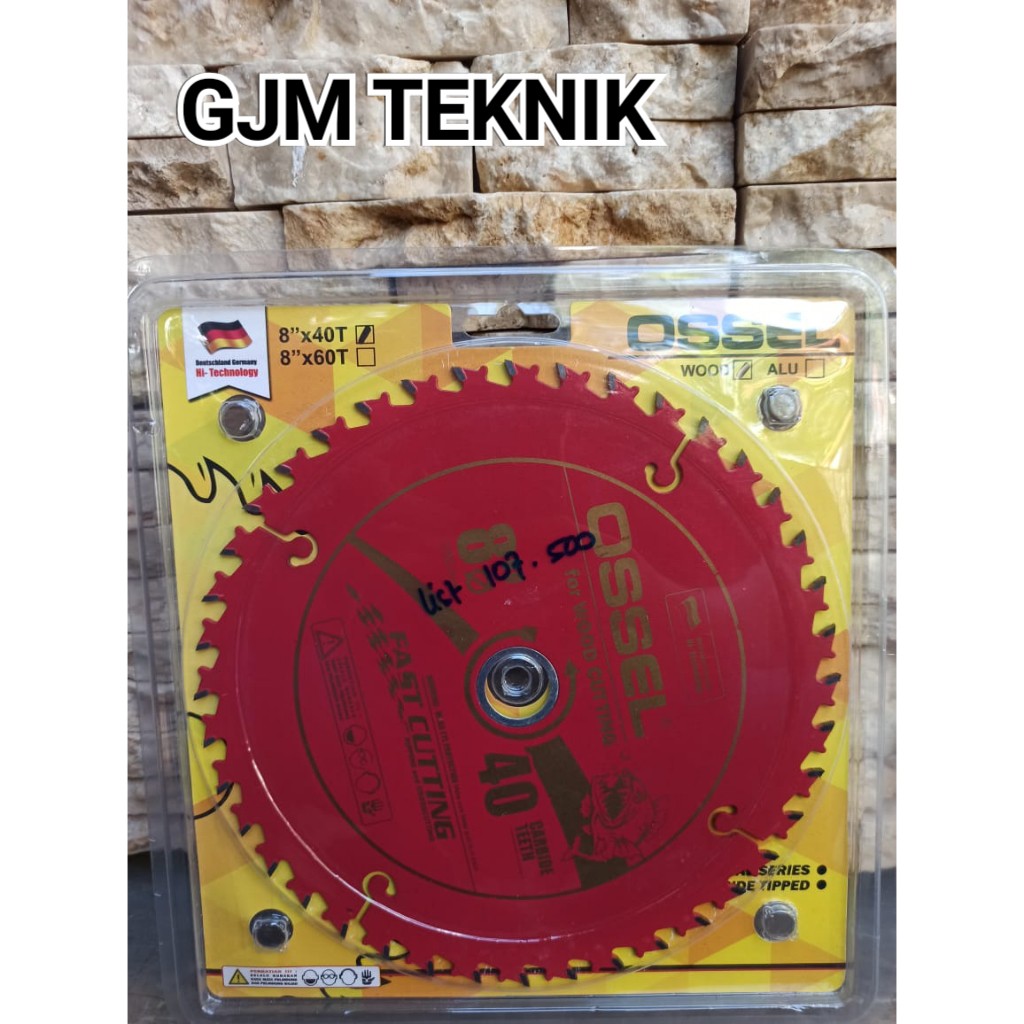 Mata gergaji circular saw 8 inchi 40T model tanduk - mata serkel tanduk ossel murah