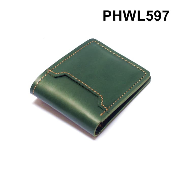 Dompet Pria Kulit Asli Bifold Model Saku Diluar