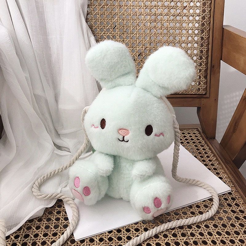 Tas Ransel Bulu Halus Wanita BESTIE RABBIT Tas Lucu Bulu Lembut Tas Perempuan Baby Bunny Beauty Bisa COD-Hijau Tosca ❤️🐰