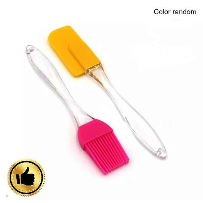 Spatula Silikon + Kuas Silikon Mentega Kue Roti Serbaguna Silicone