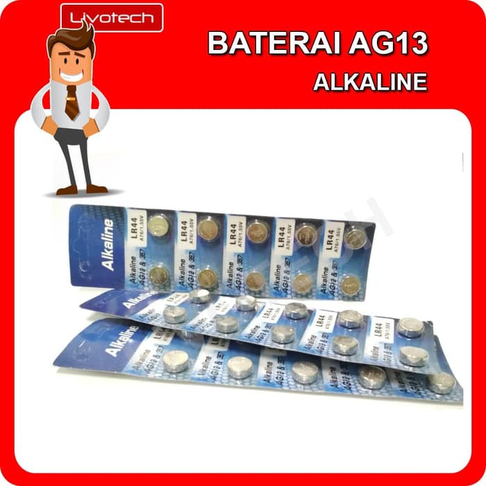 batrai BATERAI AG13 LR44 ALKALINE Batu Batre kancing