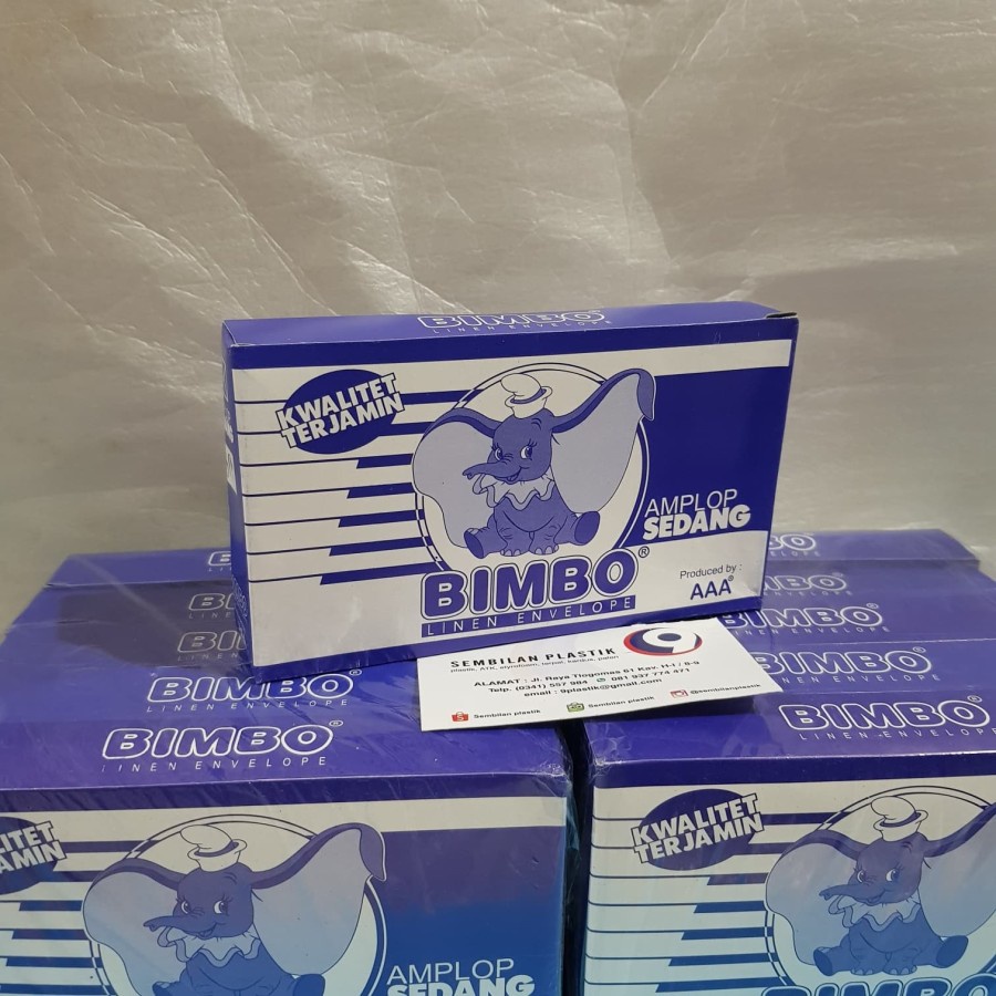

Amplop polos tanggung BIMBO tanpa lem isi 60 pcs Termurah