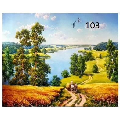 

Diy Painting Scenery by Number Canvas 50x40cm With Frame