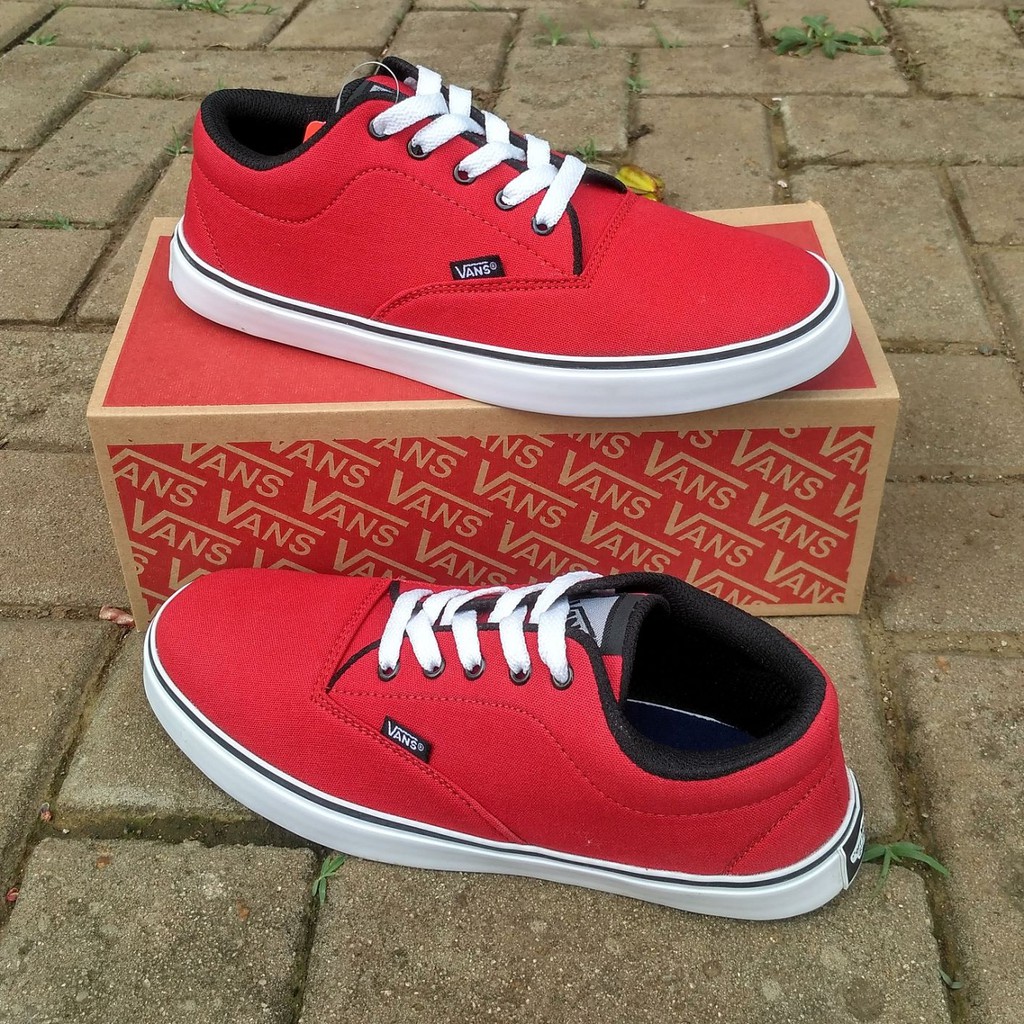 Bisa COD Sepatu Vans Authentic Era Merah Casual Sneakers