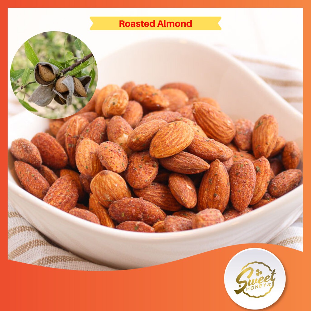 

PREMIUM Kacang Almond Panggang Utuh Asi Booster Alami 150g
