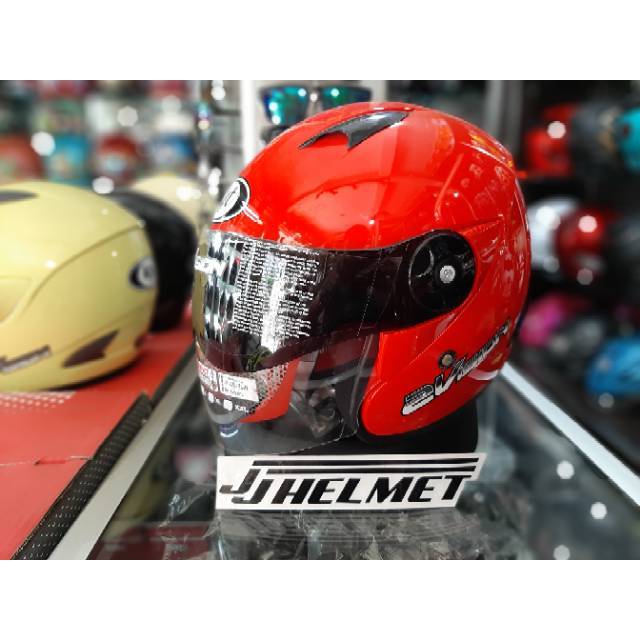 Helm kyt 2 vision fired(merah ferari)