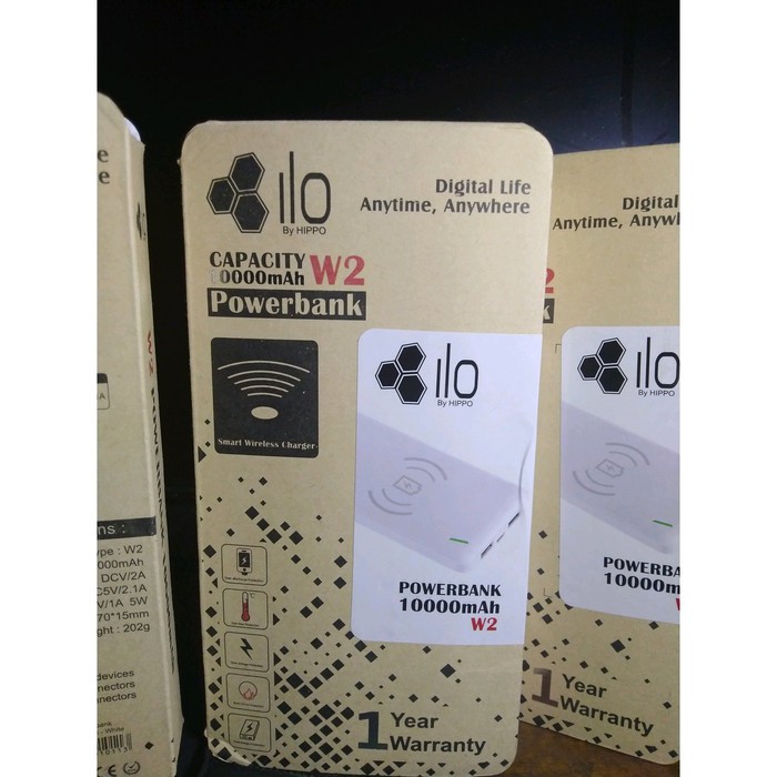 POWER BANK 10.000mAH ILO W2 by HIPPO