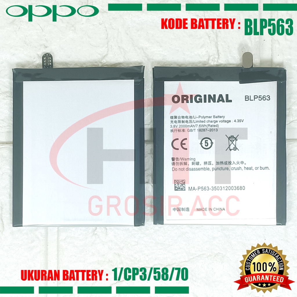 Battery Baterai Oppo Find 5 Mini / R827 - BLP563 Original