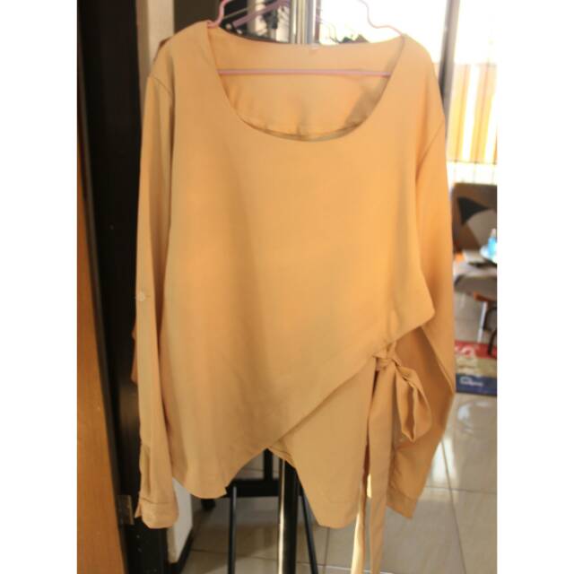 Blouse Wanita Panjang Warna Kuning Nude