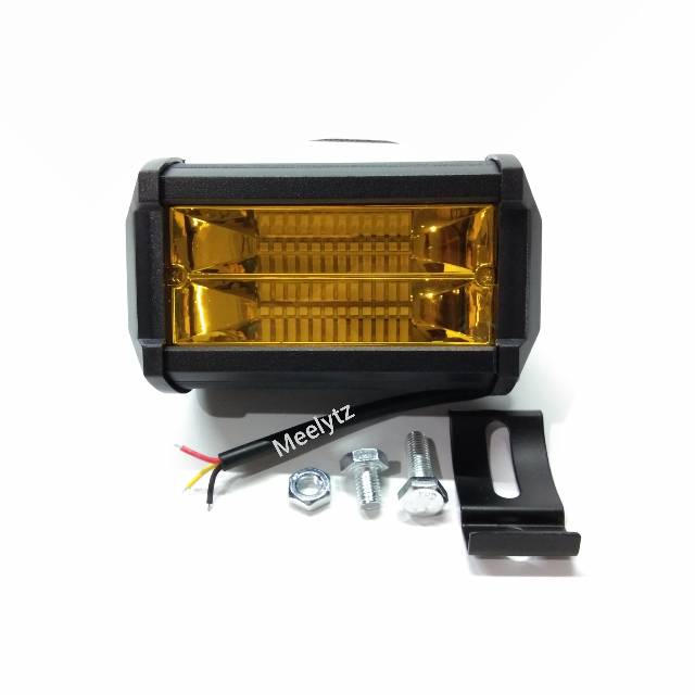 Lampu tembak sorot LED kuning BAR cree cwl 24 mata 2 susun led motor