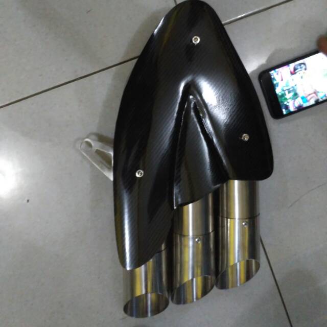 Knalpot Akrapovic 3 corong full set