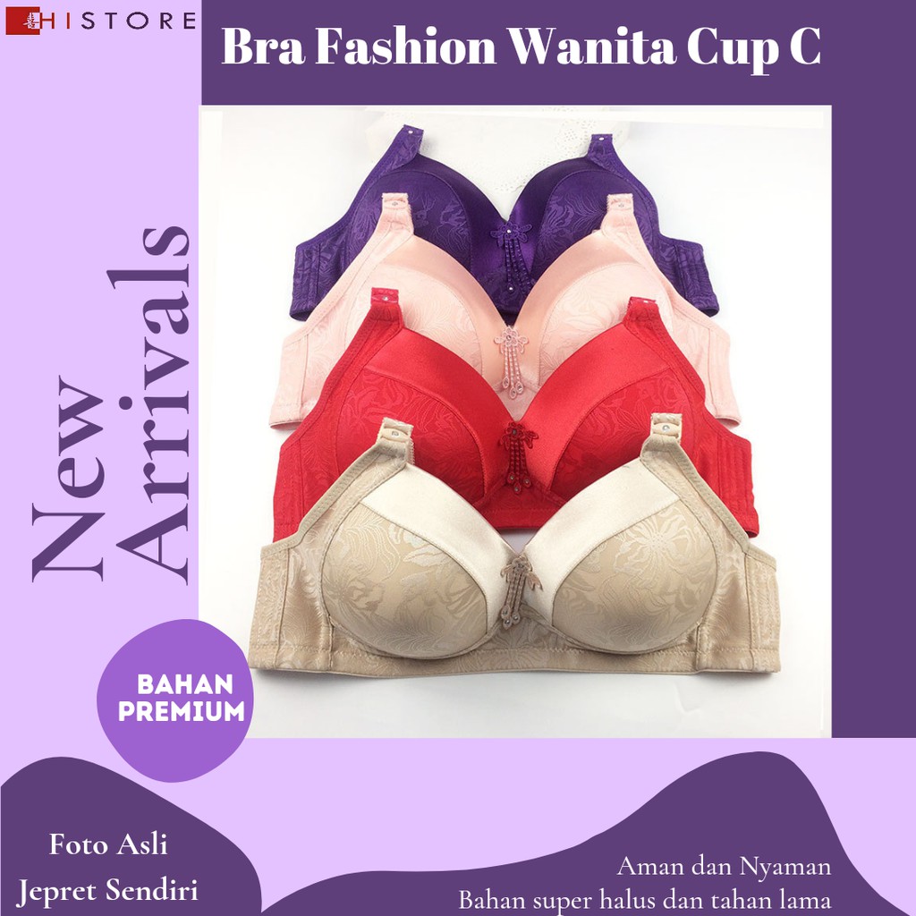 [HI]Bra BH JUMBO CUP C Fashion Wanita Bra wanita Premium BH Busa Tipis Tanpa Kawat Sangat Nyaman 888