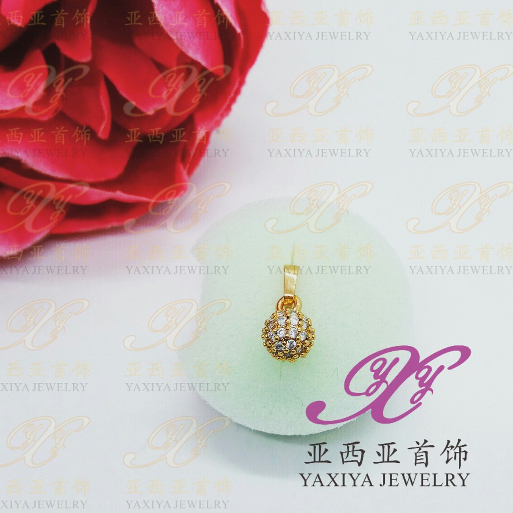 

Liontin Mini Globe permata imitasi gold 18K Yaxiya jewelry 1122