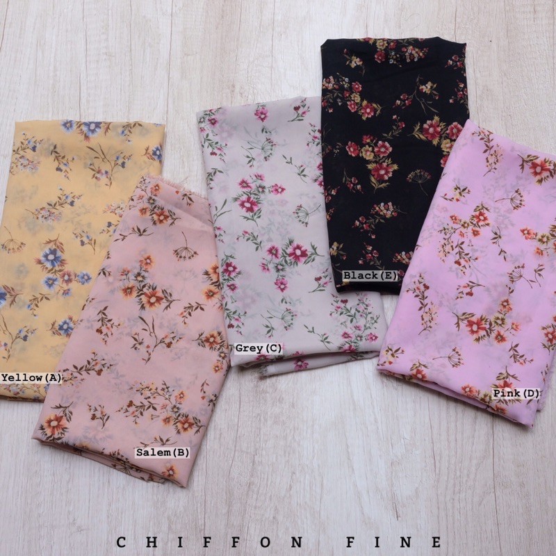 {BARU KAINNYA SAJA}  HIJAB MOTIF SEGIEMPAT - KERUDUNG SIFON FINE - CHIFFON FINE - 222 VINE-3