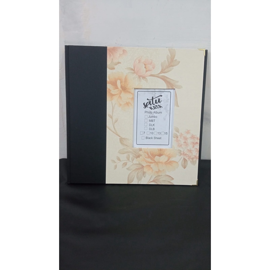 ALBUM JASMINE  10 SHEET HITAM, album foto magnetik motif wallpaper premium sheet HITAM