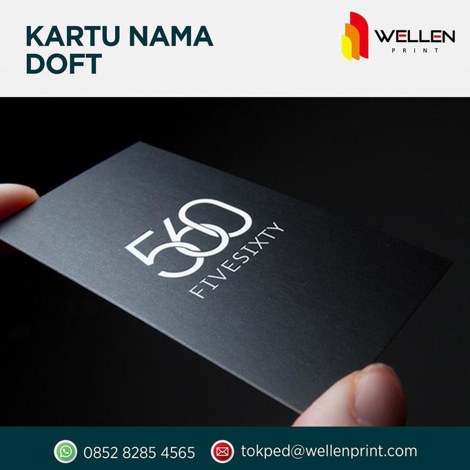 

✨BISA COD✨ Cetak / Print Kartu Nama / Name Card 2 Sisi Laminasi Doff / Glossy - Doff