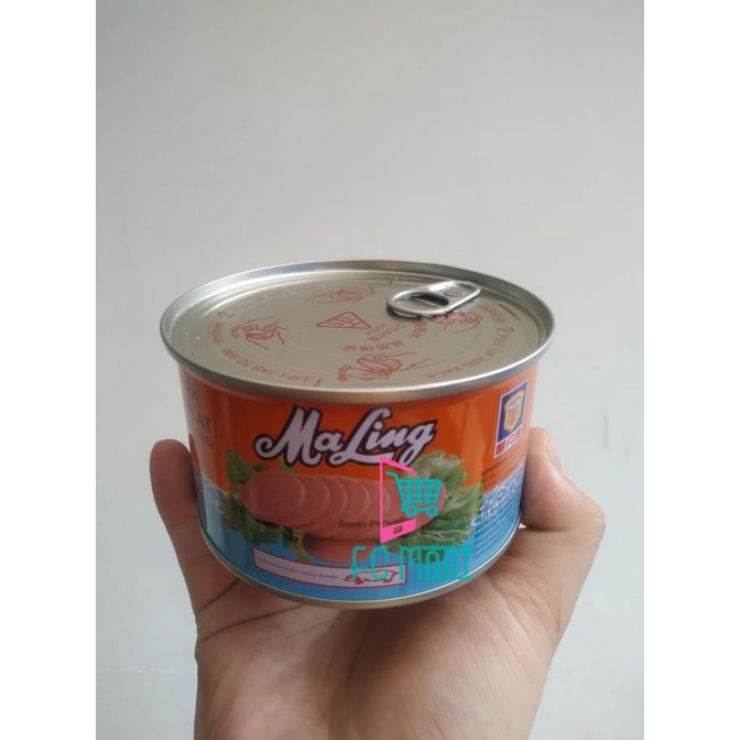 

Ma Ling canned pork TTS BPOM / daging babi maling luncheon meat 397gr