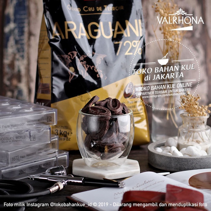 

Fchgtyani Valrhona Araguani 72% Dark Chocolate 1Kg Couverture Cokelat Coklat