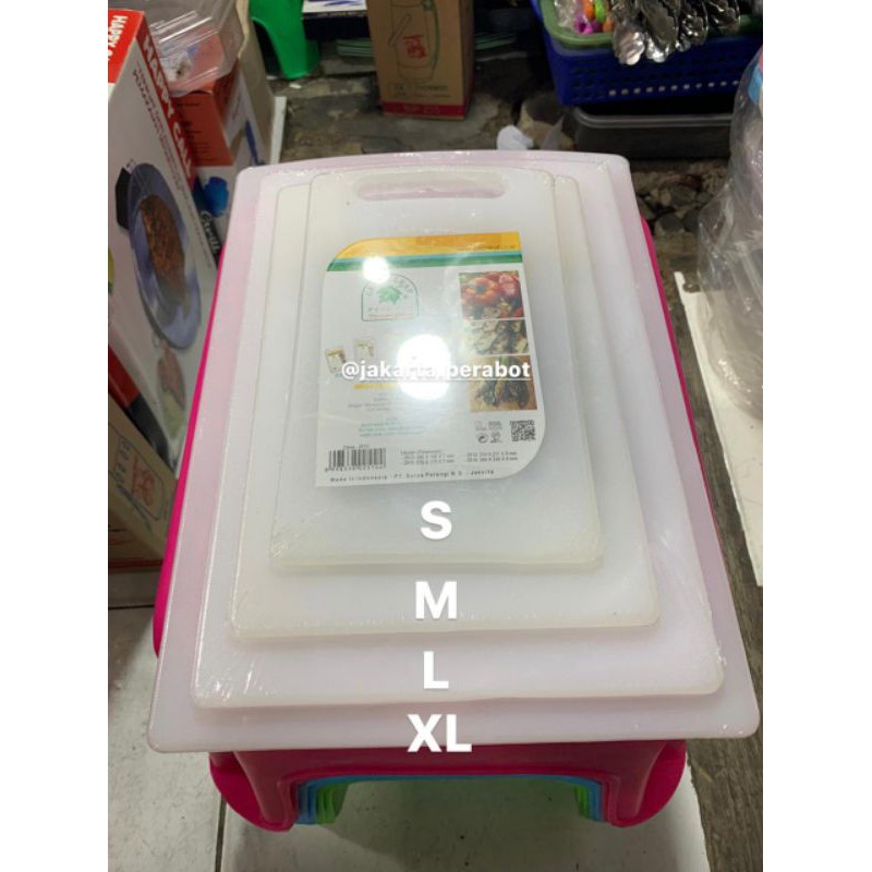 Green Leaf Talenan Plastik / Chopping Board S-M-L-XL
