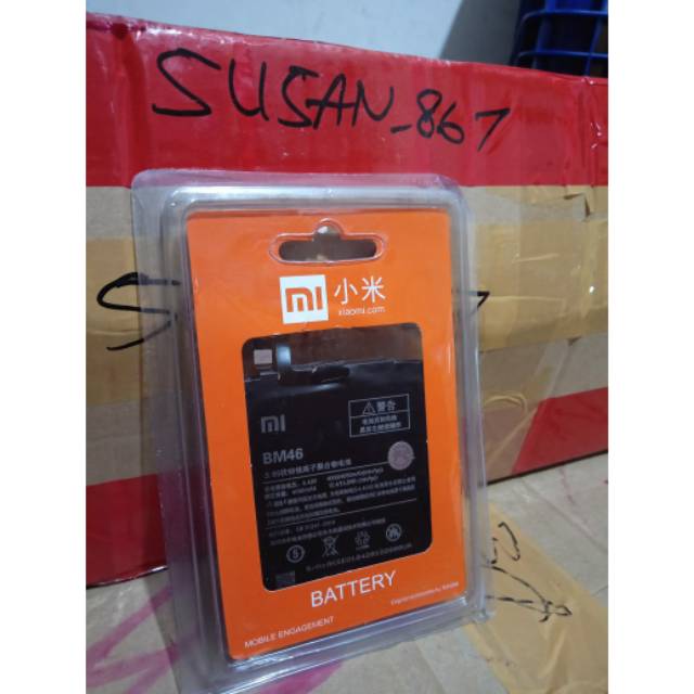 Baterai Battery Batre Xiaomi Redmi Note 3 Note 3 Pro BM 46  BM46 Original ada segel fc