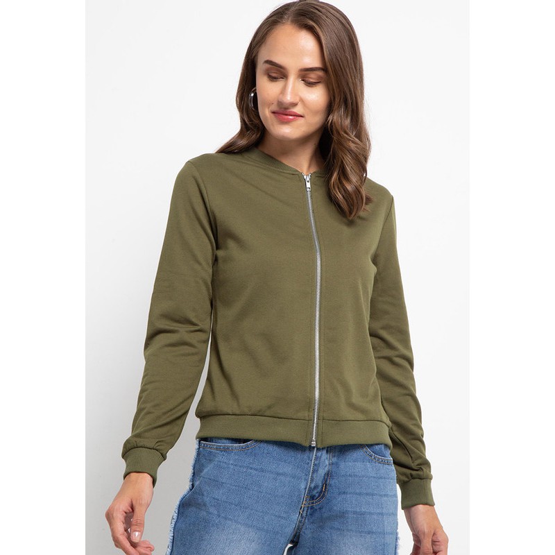 Tolliver Relaxed Bomber Jacket Army Green
