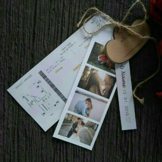 Undangan Pernikahan Pakai Foto (optional) Elegan