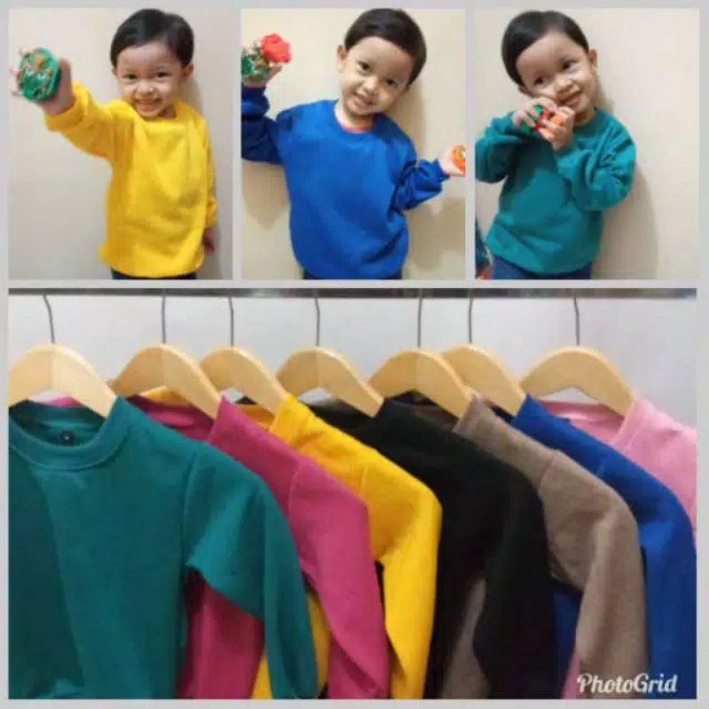 sweater polos anak 3lusin