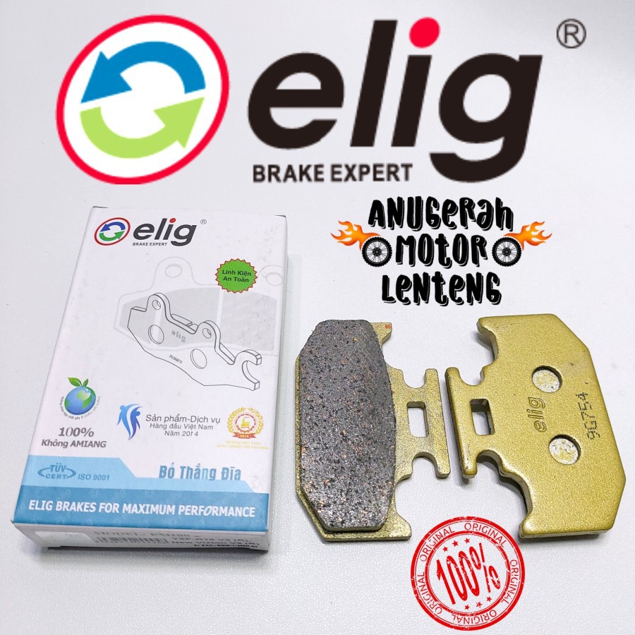 Kampas Rem Belakang Brake Pad Belakang Elig R15 V3 Vixion VVA WR155