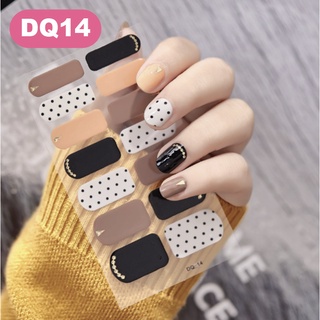 14pcs Sticker Kuku warna polos Premium Nail Art Manicure Pedicure / LEM KUKU NAIL ART LANGSUNG JADI KU030