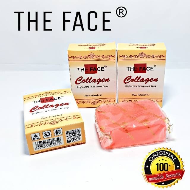 The Face Sabun Collagen Brightening Transparant Soap 80 Gram