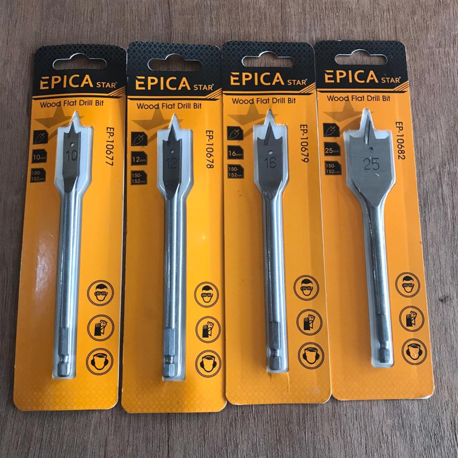 EPICA Mata Bor Kipas Untuk Kayu Wood Flat Drill Bit Ukuran 12mm