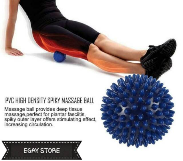 [BOLA TERAPI] BOLA DURI TERAPI KESEHATAN YOGA PIJAT AKUPUNTUR SPIKY MASSAGE BALL PVC 7.5cm - ERLARIS