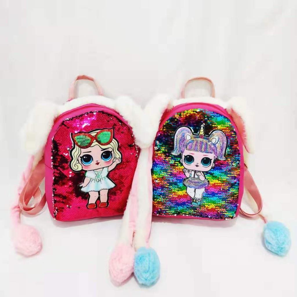 LS 792 - Ransel Anak Karakter Hat Bunny LOL Tas Punggung Backpack Anak Sekolah Ngaji SD TK PAUD