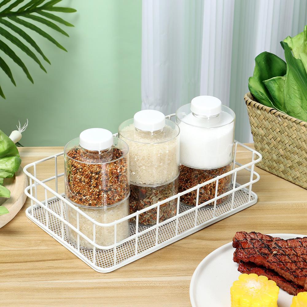 Solighter 6PCS/Set Toples Bumbu Hadiah Kotak Transparan Alat Dapur Botol Susun Sendiri