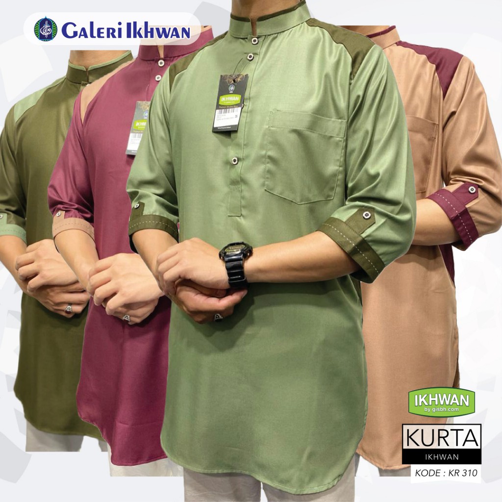 Baju Muslim - Kurta Ikhwan 3/4 Premium – KR 310 Brand Ikhwan