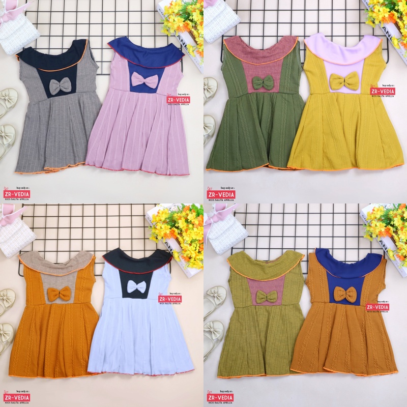 Dress Najwa uk 1-2 Tahun / Dres Import Anak Perempuan Gaun Pesta Grosir Baju Cewek Yukensi Murah