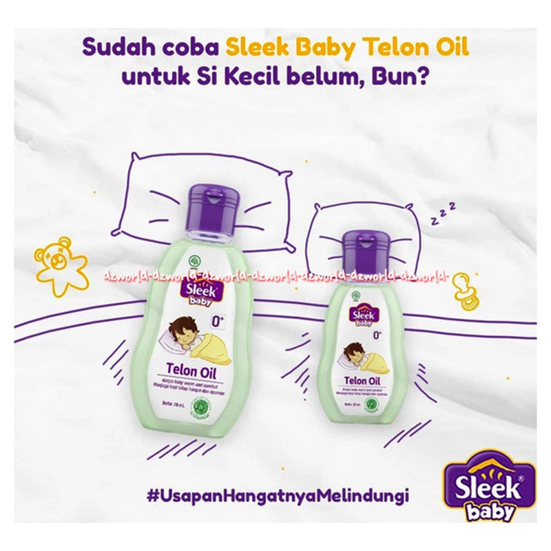 Sleek Telon Oil Minyak Telon Bayi Ukuran Kecil Ttravelling 70ml Sleeks