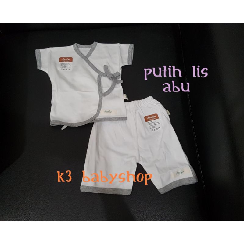 Setelan Pendek Aerilyn 0-3 bln dan 3-6bln baju kimono bayi piyama anak SNI