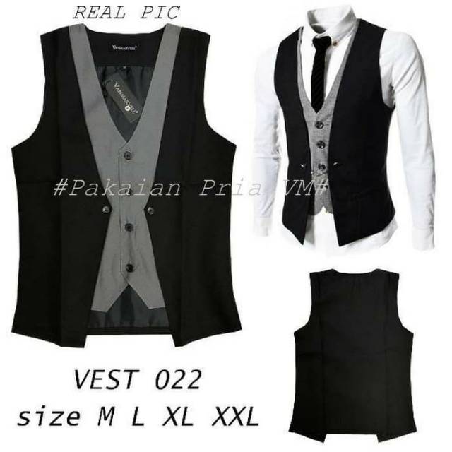 ROMPI JAS / VEST BLAZER HITAM KOMBINASI / VEST 022 033 / JAS ROMPI