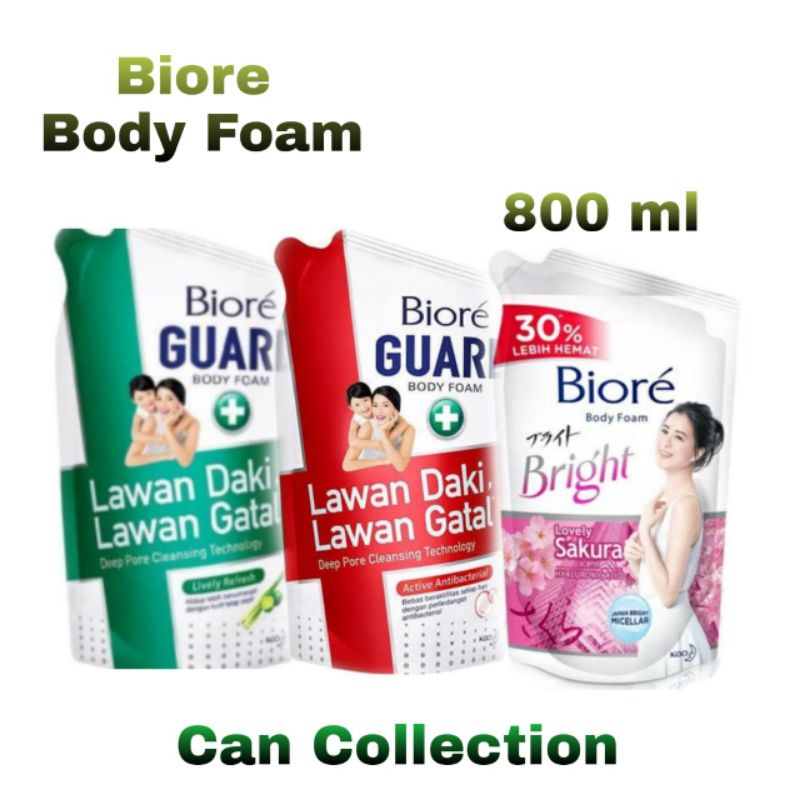 Biore Guard Body Foam Lively Refresh,ActiveBacterial & Lovely Sakura 800 ml