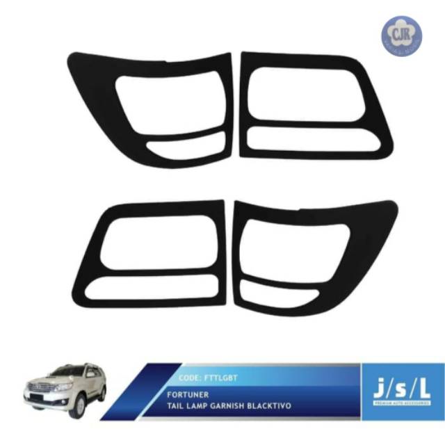 JSL Garnish Lampu Belakang Fortuner 2008 Tail Lamp Garnis Blacktivo