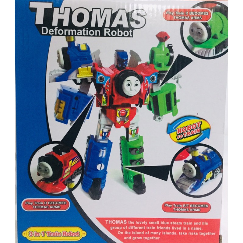 DSE25 Mainan Anak Thomas Deformation Robot 3in 1 Train Robot