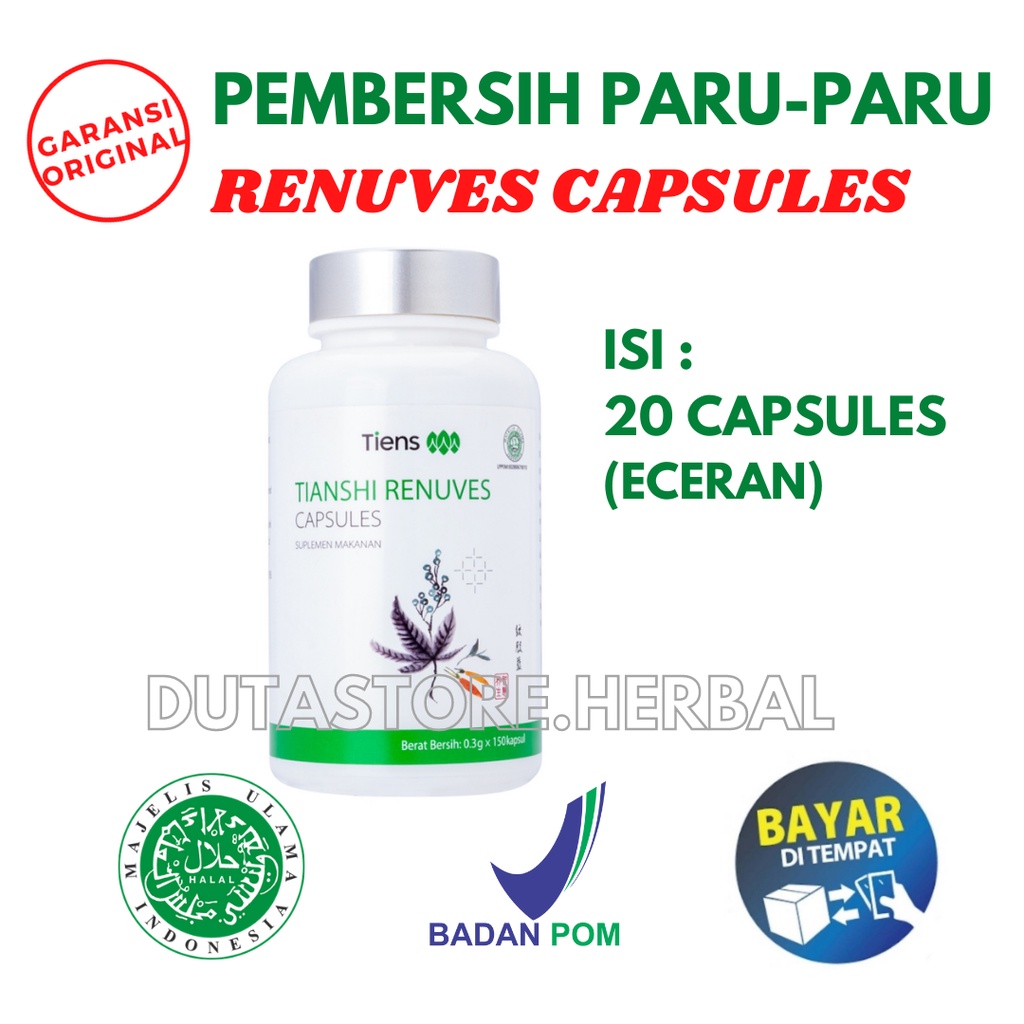Tiens Renuves Capsule/Pembersih Paru-paru (20 Kapsul)/Reseller