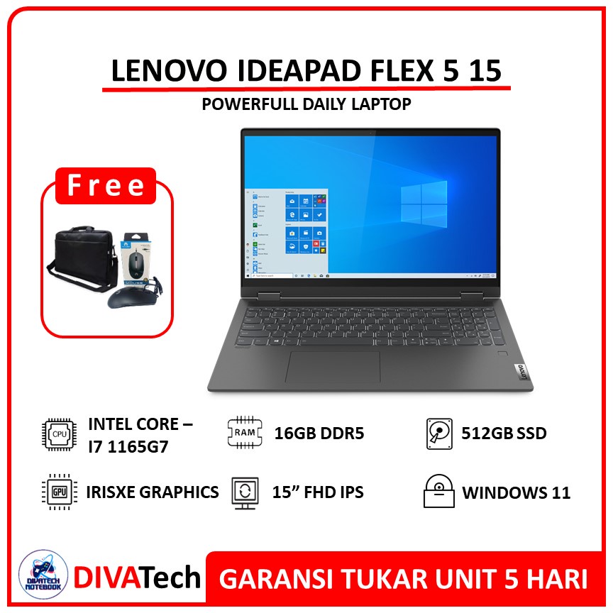 Lenovo Ideapad FLEX 5 15 2in1 i7 1165G7 16GB 512GB 15.6FHD IPS Touch