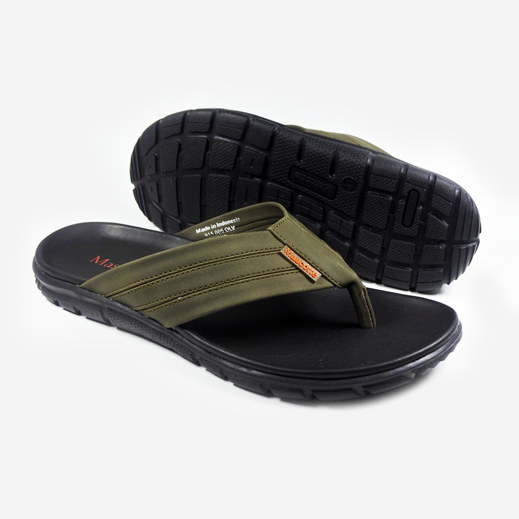 Mascotte LEGEND | Sandal Pria 915 005 - Tan, Grey dan Olive / Ramayana Jatinegara