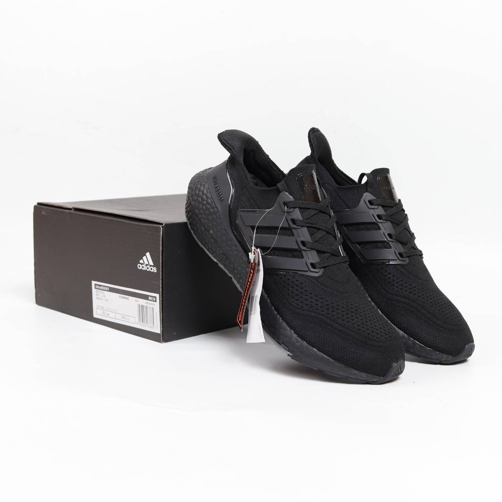 SEPATU ADIDAS ULTRA BOOST 21 TRIPLE BLACK PREMIUM MIRROR BNIB VIETNAM IMPORT OLAHRAGA PRIA SNEAKERS 