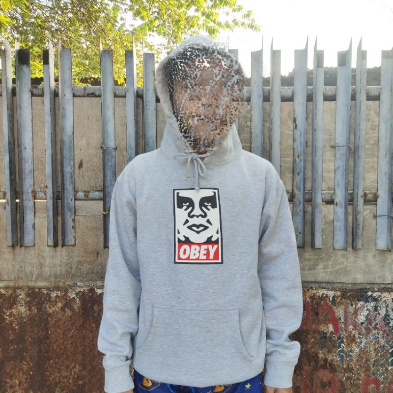 OBEY FACE PULLOVER HOODIE