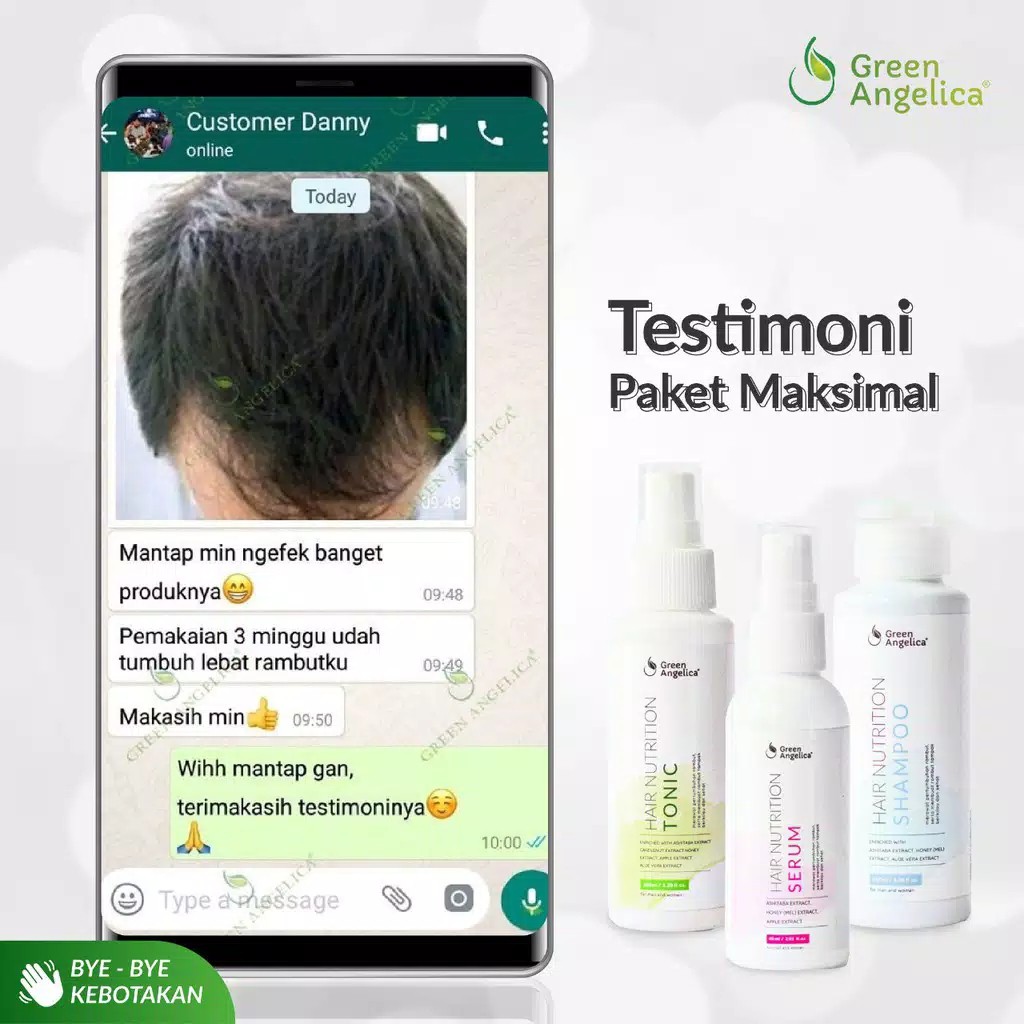 Green Angelica Paket Maksimal Penumbuh Rambut Botak Tipis dan Mengatasi Rambut Rontok Tanpa Ketergantungan BPOM-6