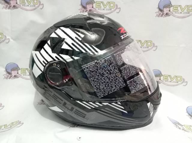 HELM ZEUS FULL FACE AL28 BLACK DSIL - FREE SMOKE VISOR ZEUS ORIGINAL ( ONGKIR 2KG )